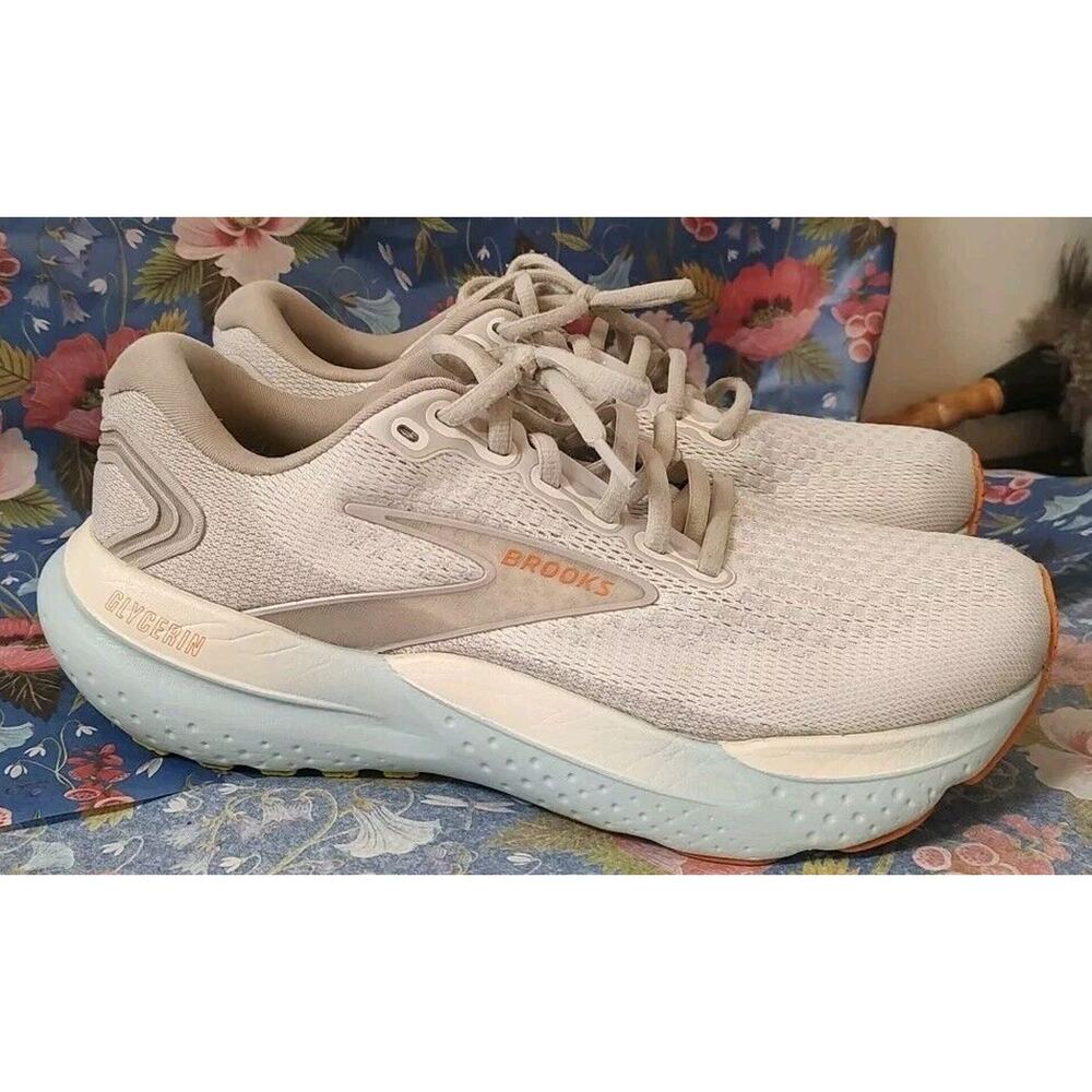 Size 8.5 - Brooks Glycerin GTS 21 Coconut Aqua W Running Shoes Women's